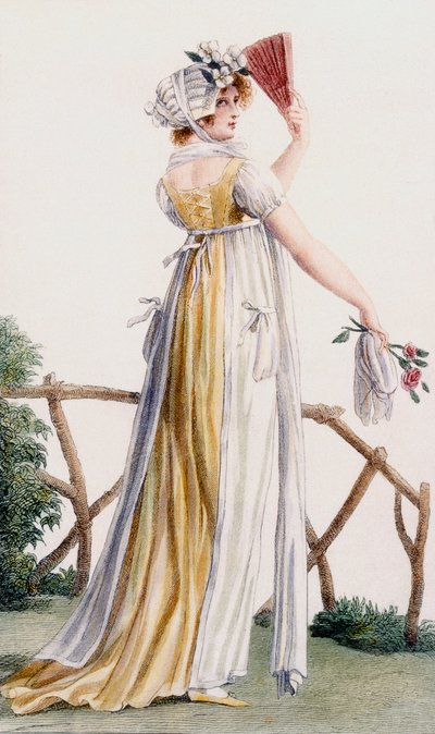 A country style ladies dress, illustration from 